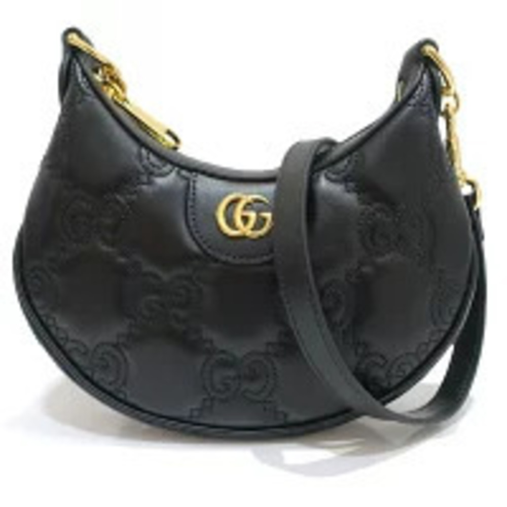 Gucci GG Matelasse Leather Shoulder Bag Black